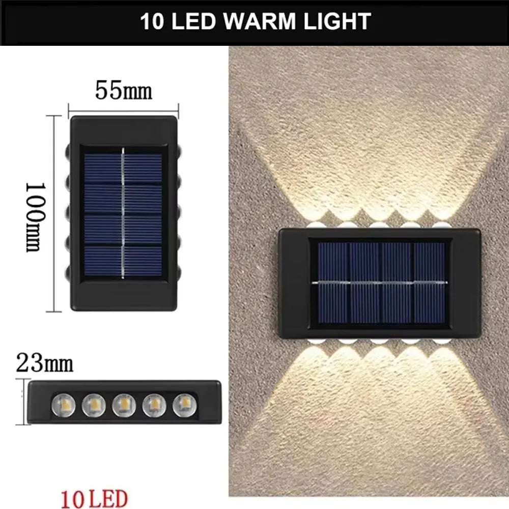 Lampe murale solaire d'extérieur
