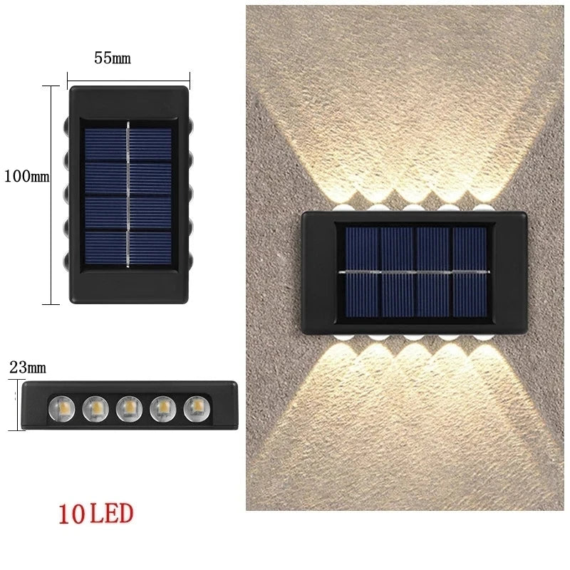 Lampe solaire LED d'extérieur étanche avec capteur de lumière