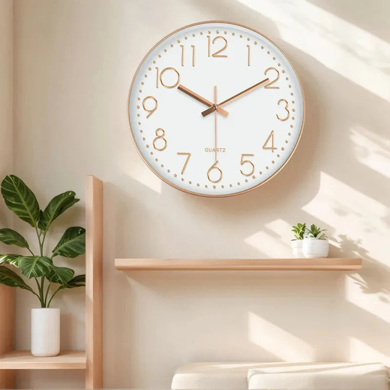 Horloge murale silencieuse minimaliste 8 pouces