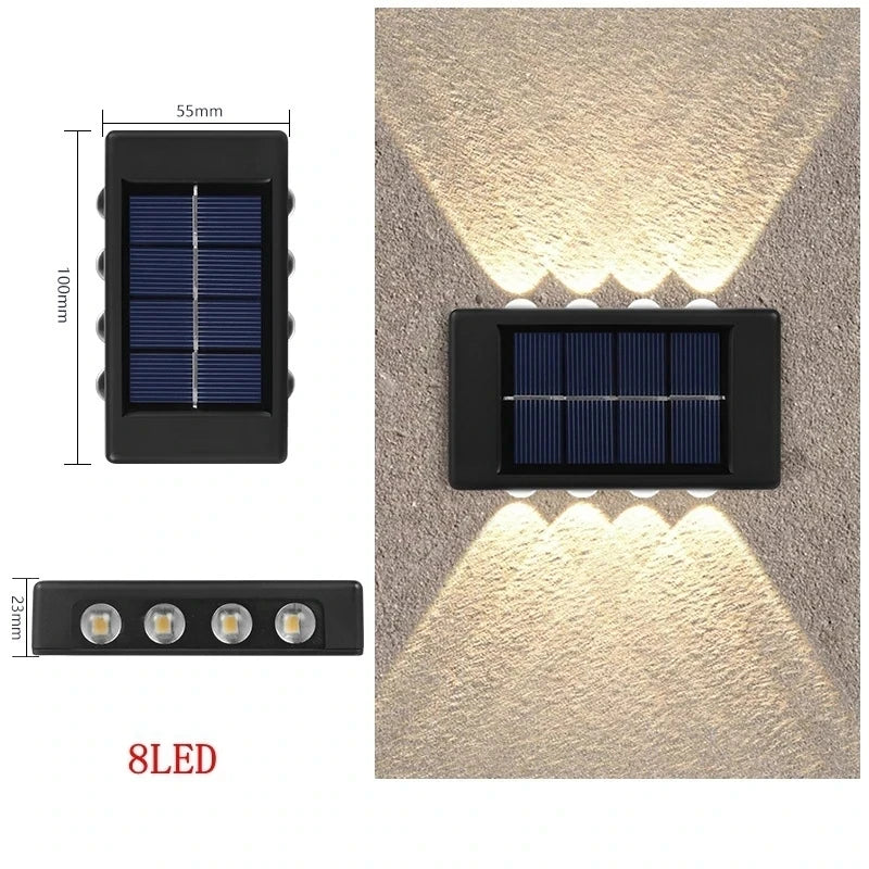 Lampe solaire LED d'extérieur étanche avec capteur de lumière
