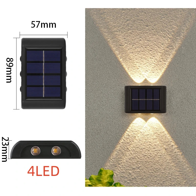 Lampe solaire LED d'extérieur étanche avec capteur de lumière