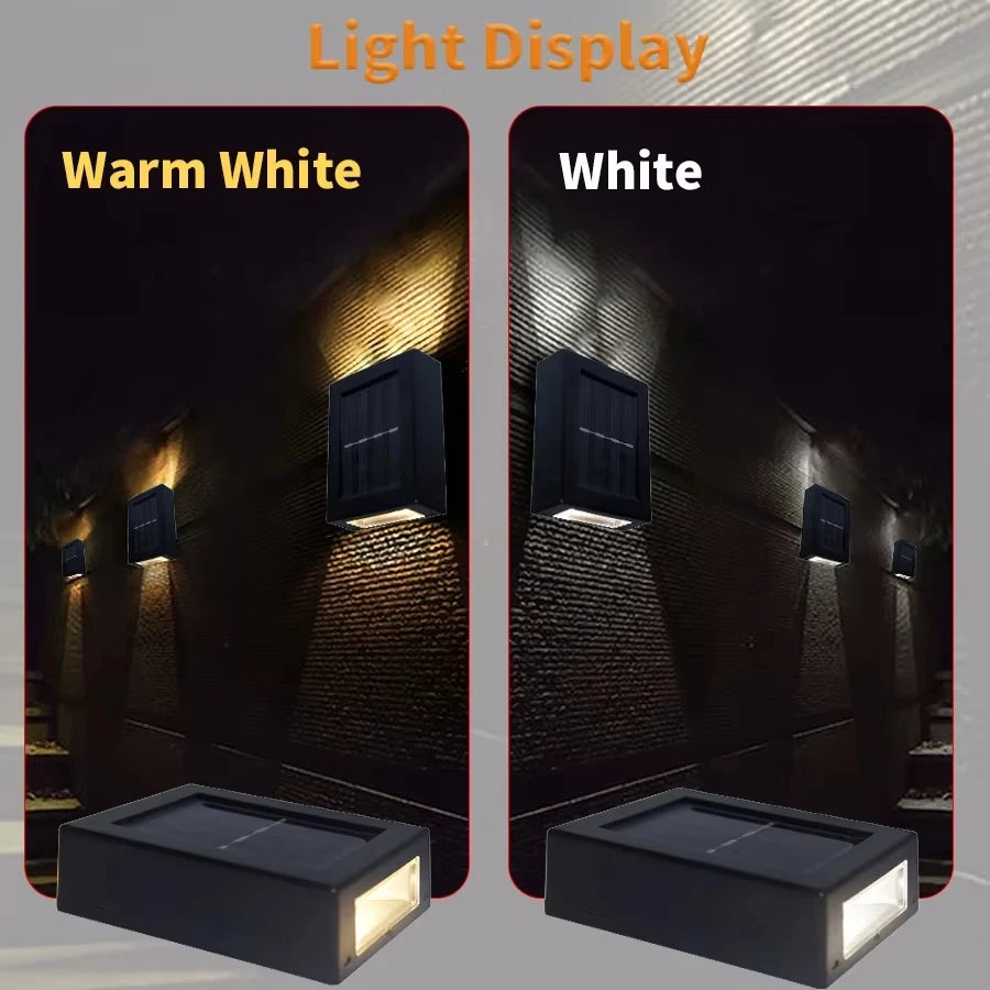 Lampe solaire LED d'extérieur étanche avec capteur de lumière