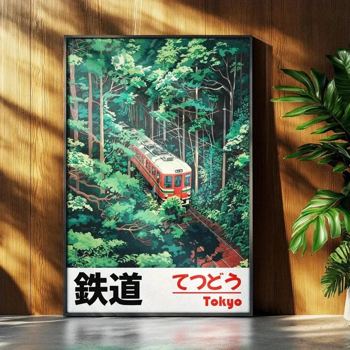 Toile imprimée paysage japonais vintage