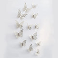 Papillons 3D en papier ajouré, lot de 12