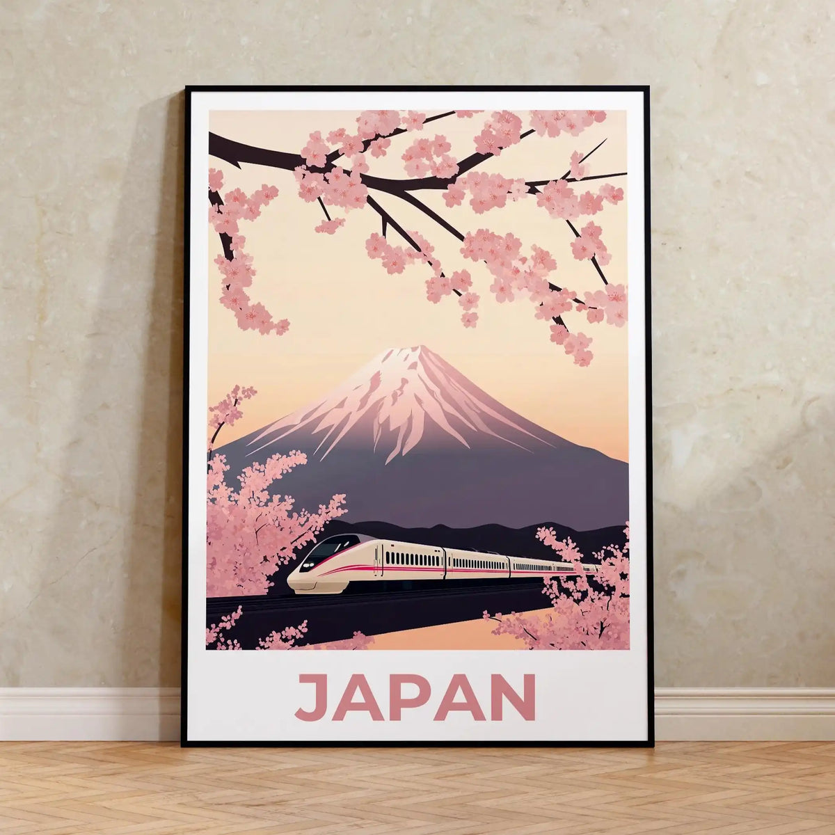 Toile imprimée paysage japonais vintage
