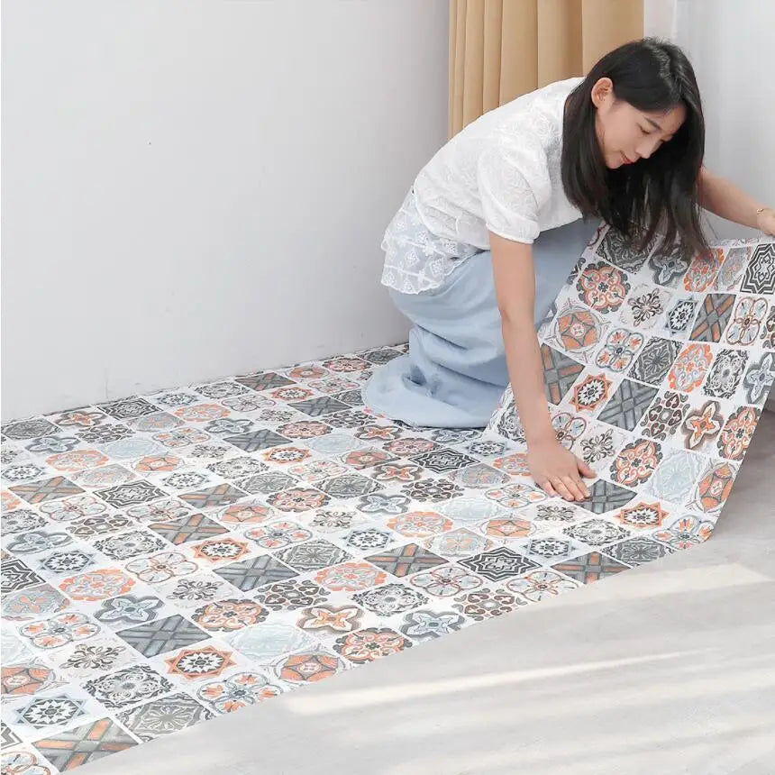 Autocollant effet carrelage 3D imperméable en vinyle PVC