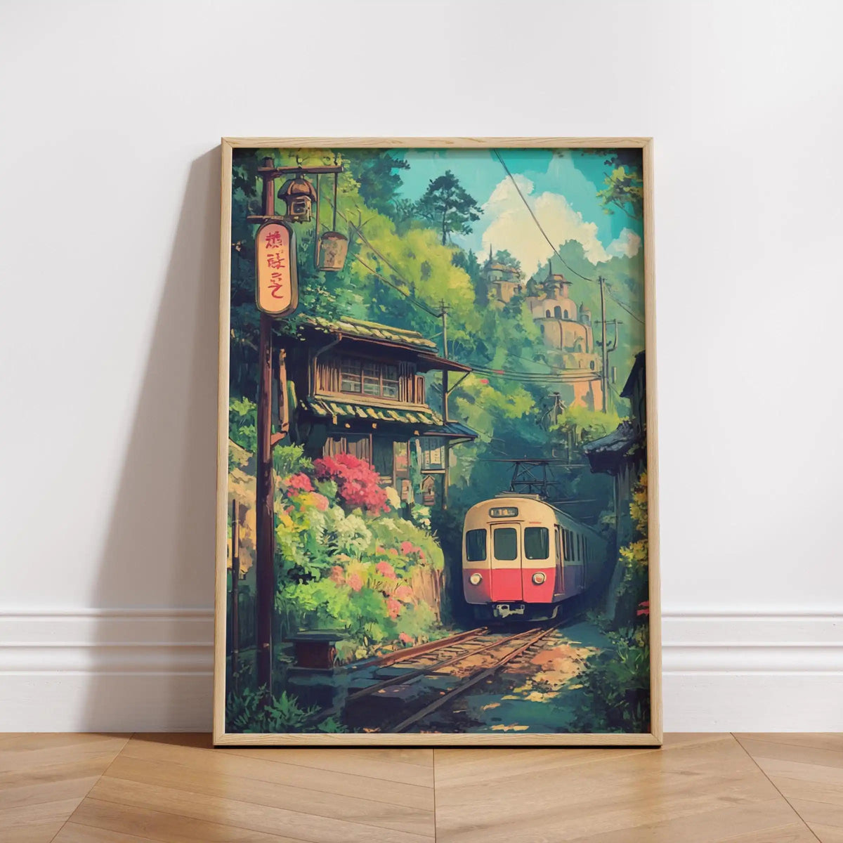 Toile imprimée paysage japonais vintage