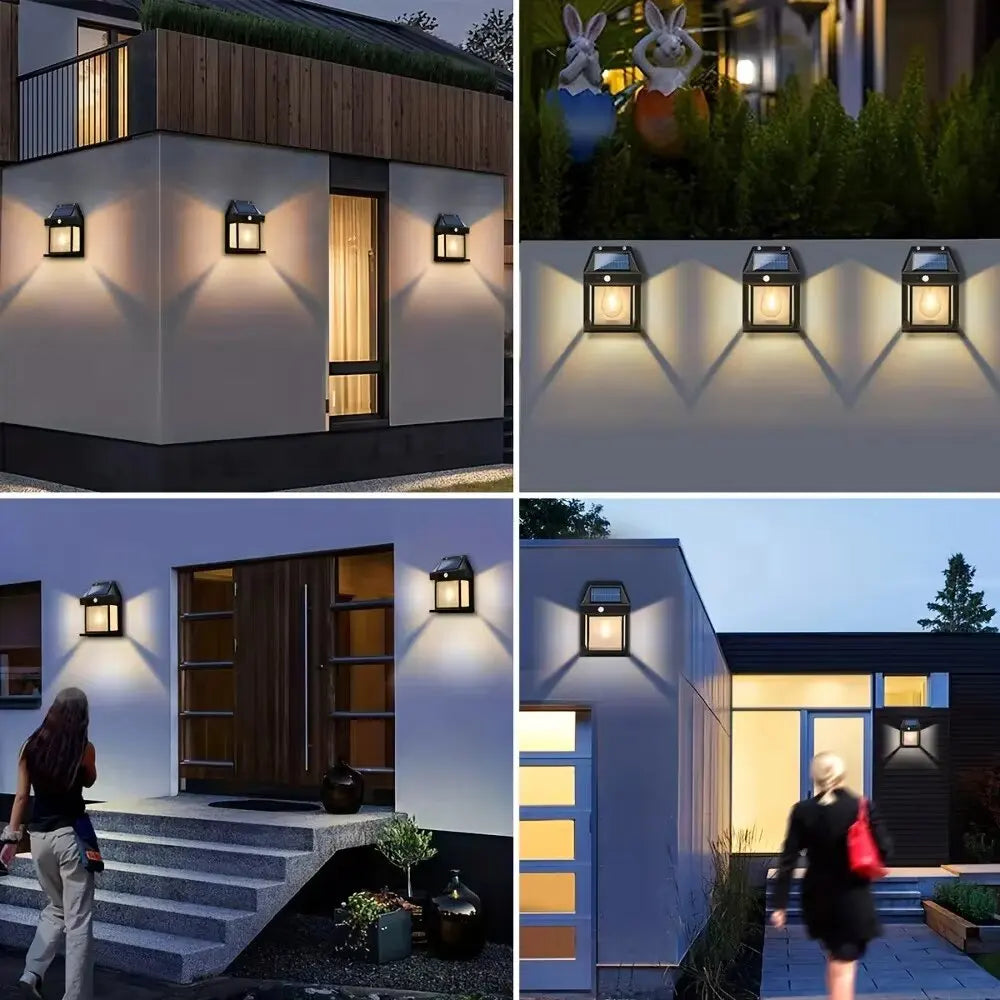 Applique murale solaire LED étanche à capteur de lumière